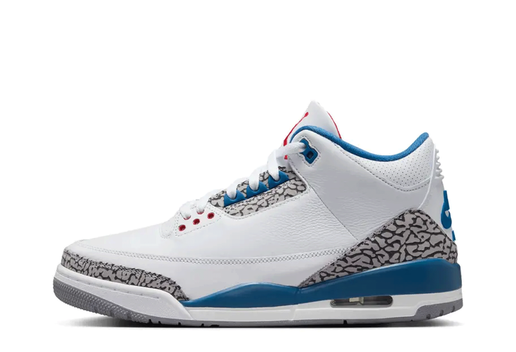 Air Jordan 3 OG 'True Blue' (2026) White/True Blue/Fire Red sneaker – authenticated on KLEKT