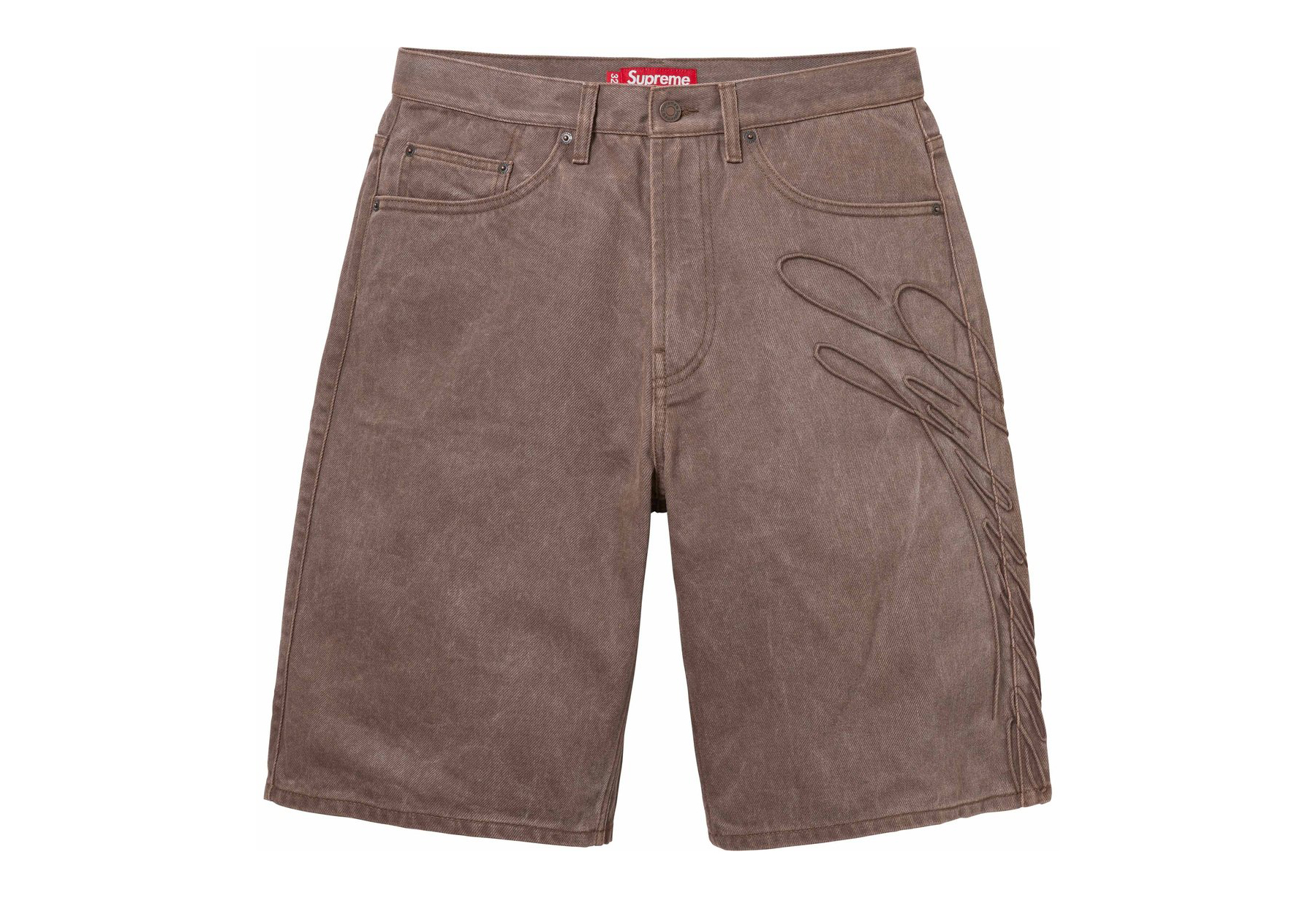 Supreme Script Baggy Denim Short Brown (SS24) SHORT BROWN sneaker – authenticated on KLEKT