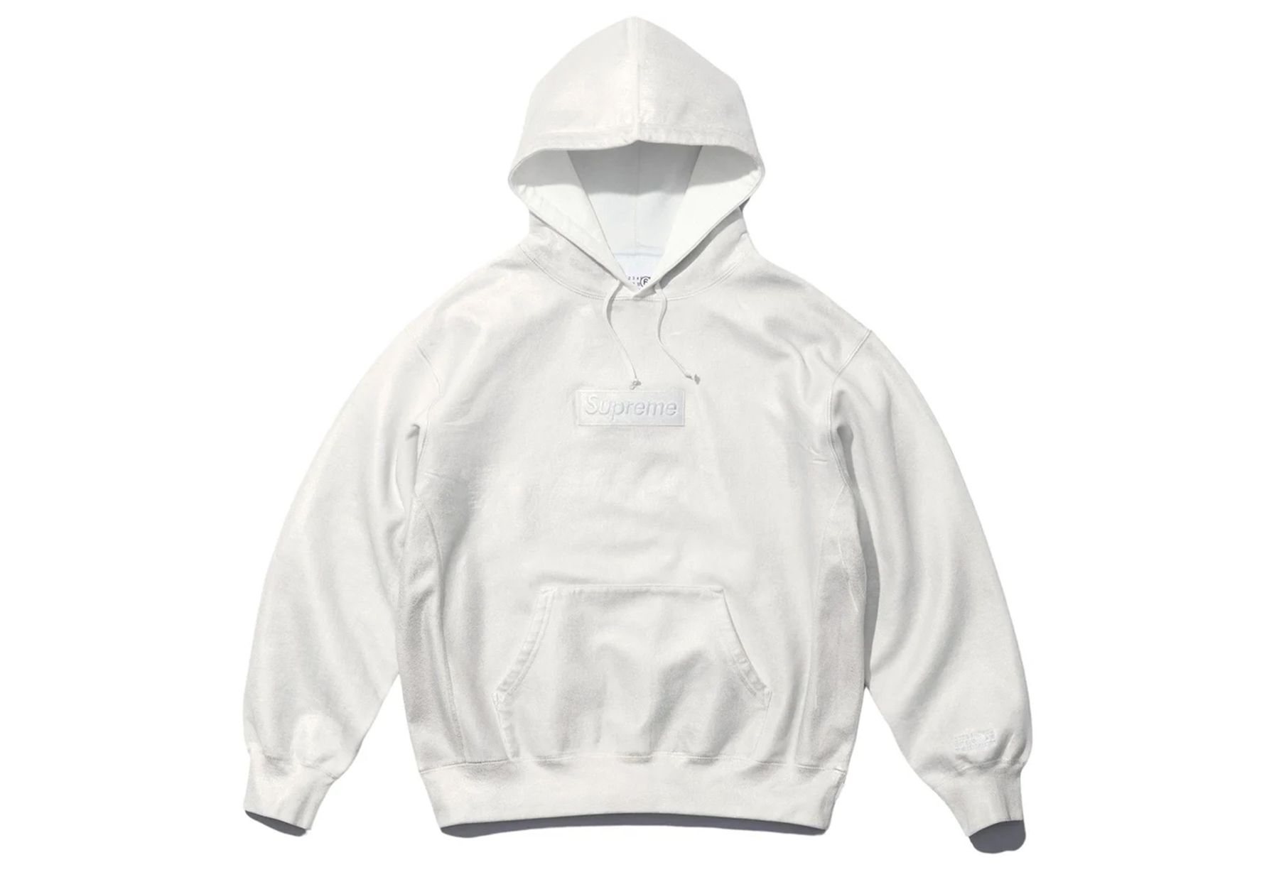 Supreme x MM6 Maison Margiela Foil Box Logo Hooded Sweatshirt White (SS24) WHITE sneaker – authenticated on KLEKT