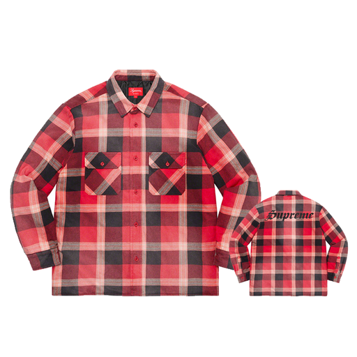 Supreme Quilted Flannel Shirt Red (FW20)