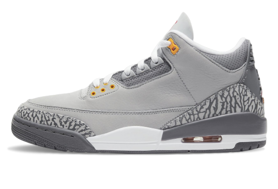 Air Jordan 3 Retro Cool Grey (GS) (2021) SILVER/SPORT RED LIGHT GRAPHITE ORANGE PEEL sneaker – authenticated on KLEKT