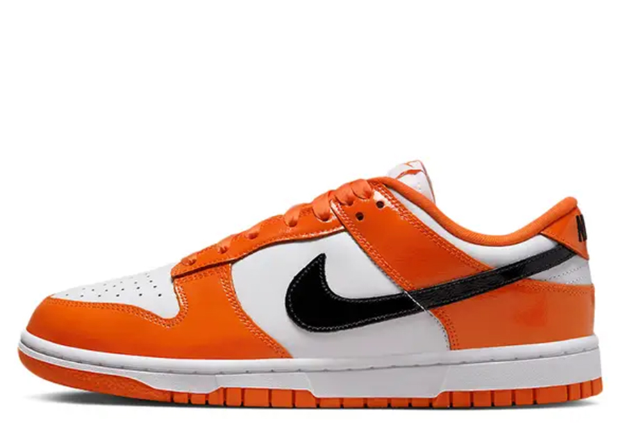 Nike Dunk Low WMNS White Orange Black Patent (2022) ORANGE/BLACK PATENT sneaker – authenticated on KLEKT