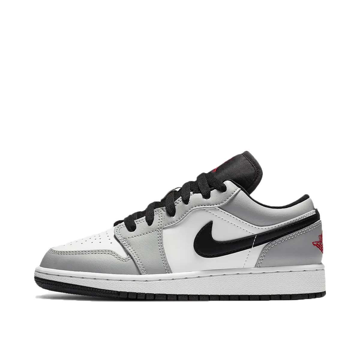 Air Jordan 1 Low Light GS 'Smoke Grey' (2020) LIGHT SOLAR FLARE HEATHER/WHITE/BLACK/GYM RED sneaker – authenticated on KLEKT