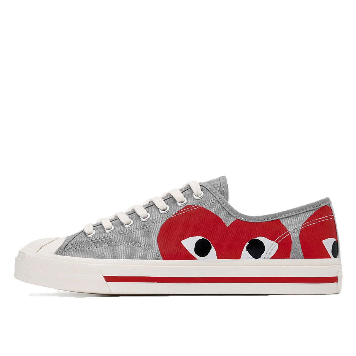 Converse Jack Purcell Comme Des Garcons PLAY Grey Red (2021) DRIZZLE/EGRET/RED sneaker – authenticated on KLEKT