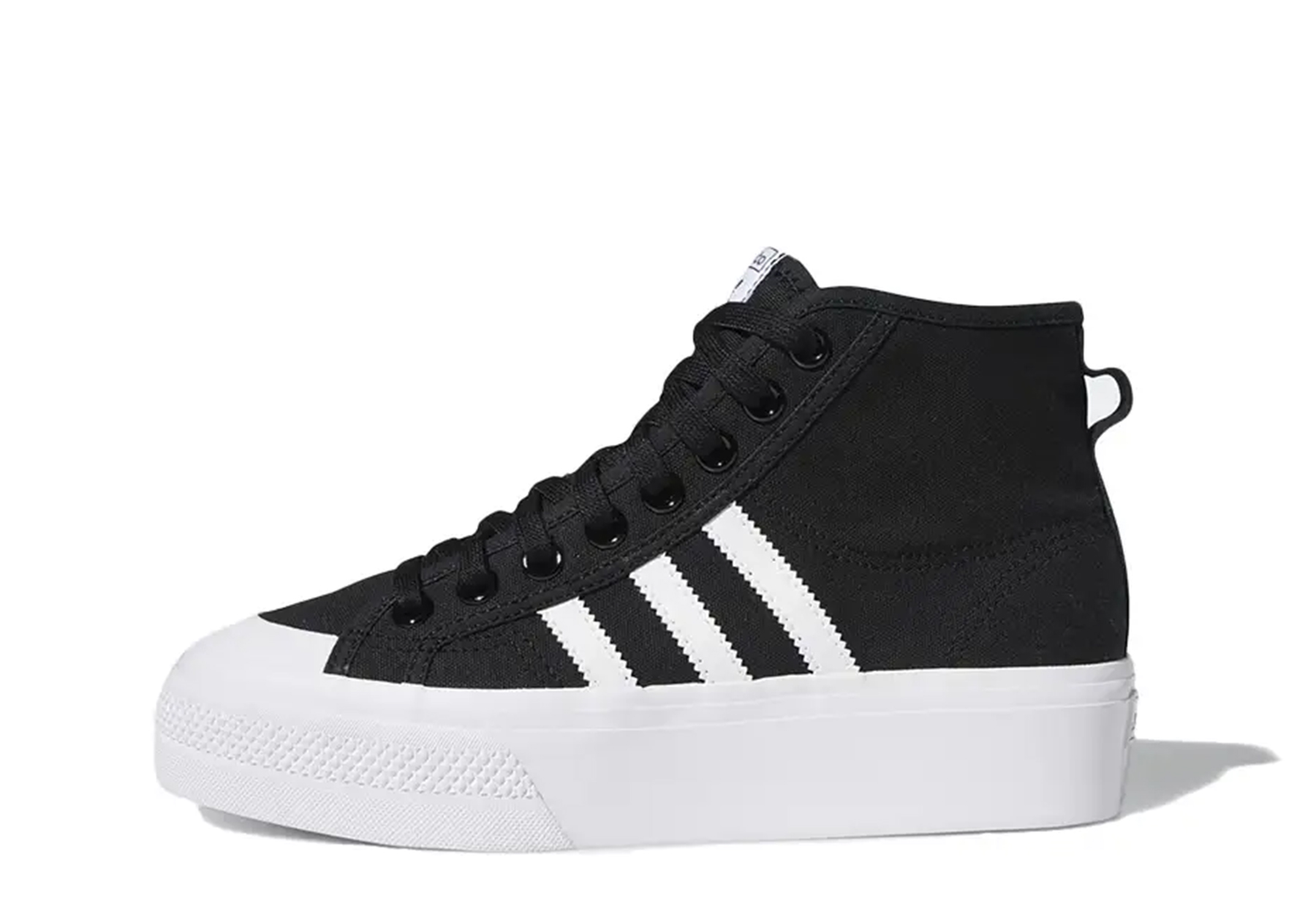 Adidas Nizza Platform Mid WMNS Black White (2023) BLACK/WHITE sneaker – authenticated on KLEKT