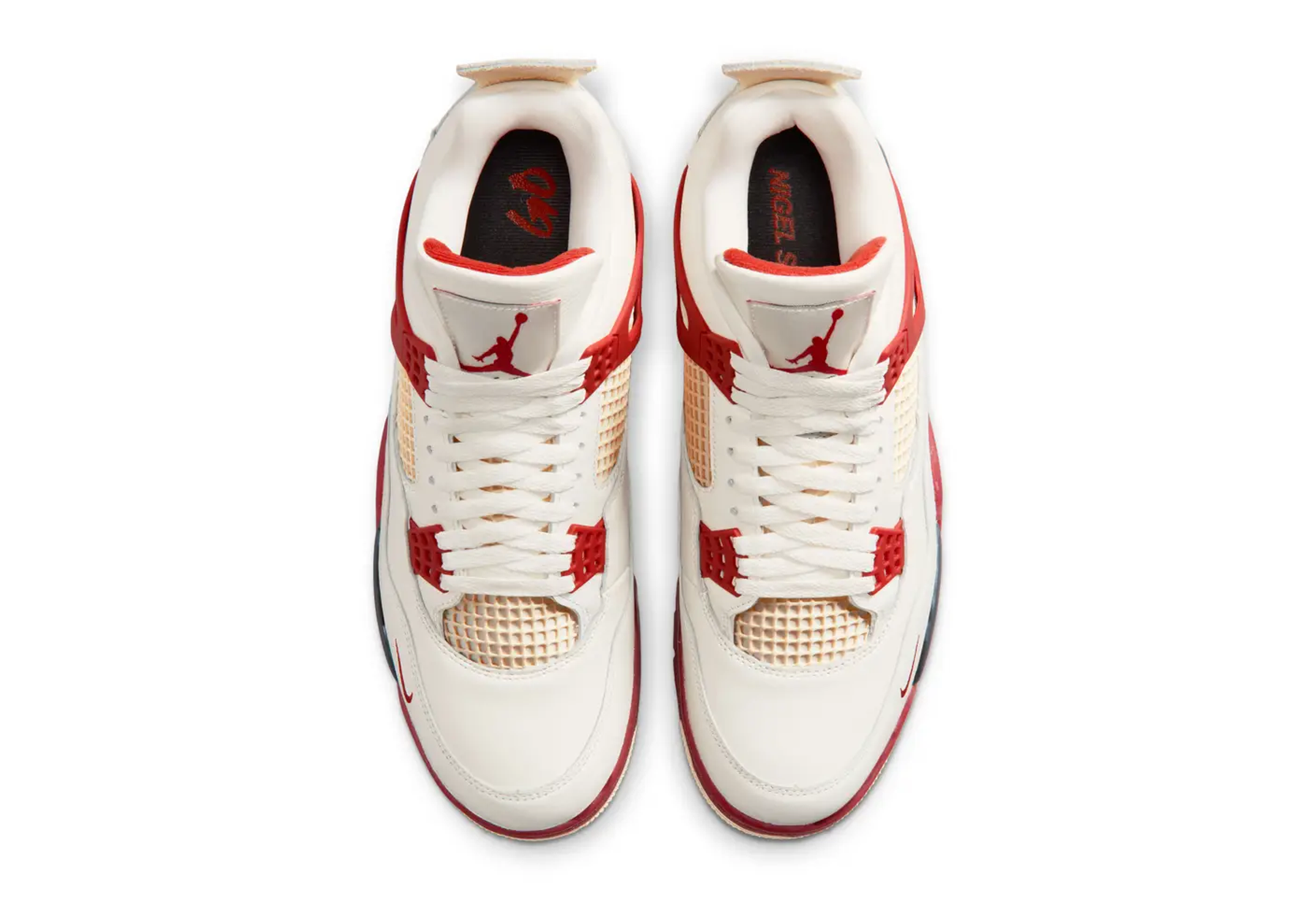 Air Jordan x Nigel Sylvester 4 'Brick After Brick' (2025) Sail/Cinnabar-Black sneaker – authenticated on KLEKT