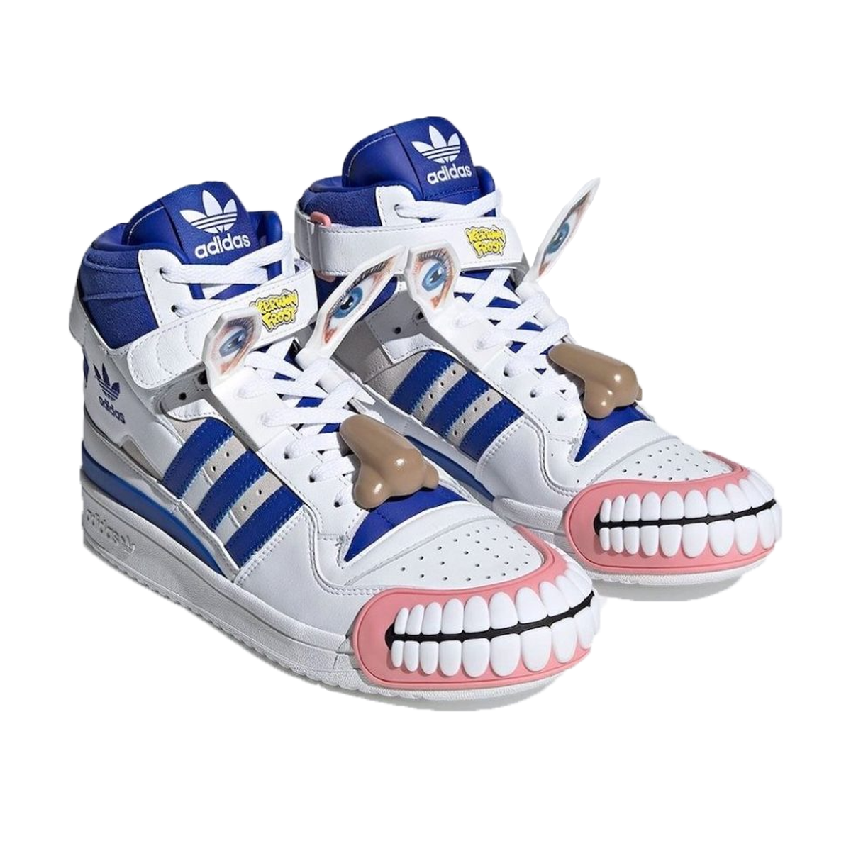 Adidas x Kerwin Frost Forum Hi 'Humanchives' (2021) WHITE / BLUE / YELLOW sneaker – authenticated on KLEKT