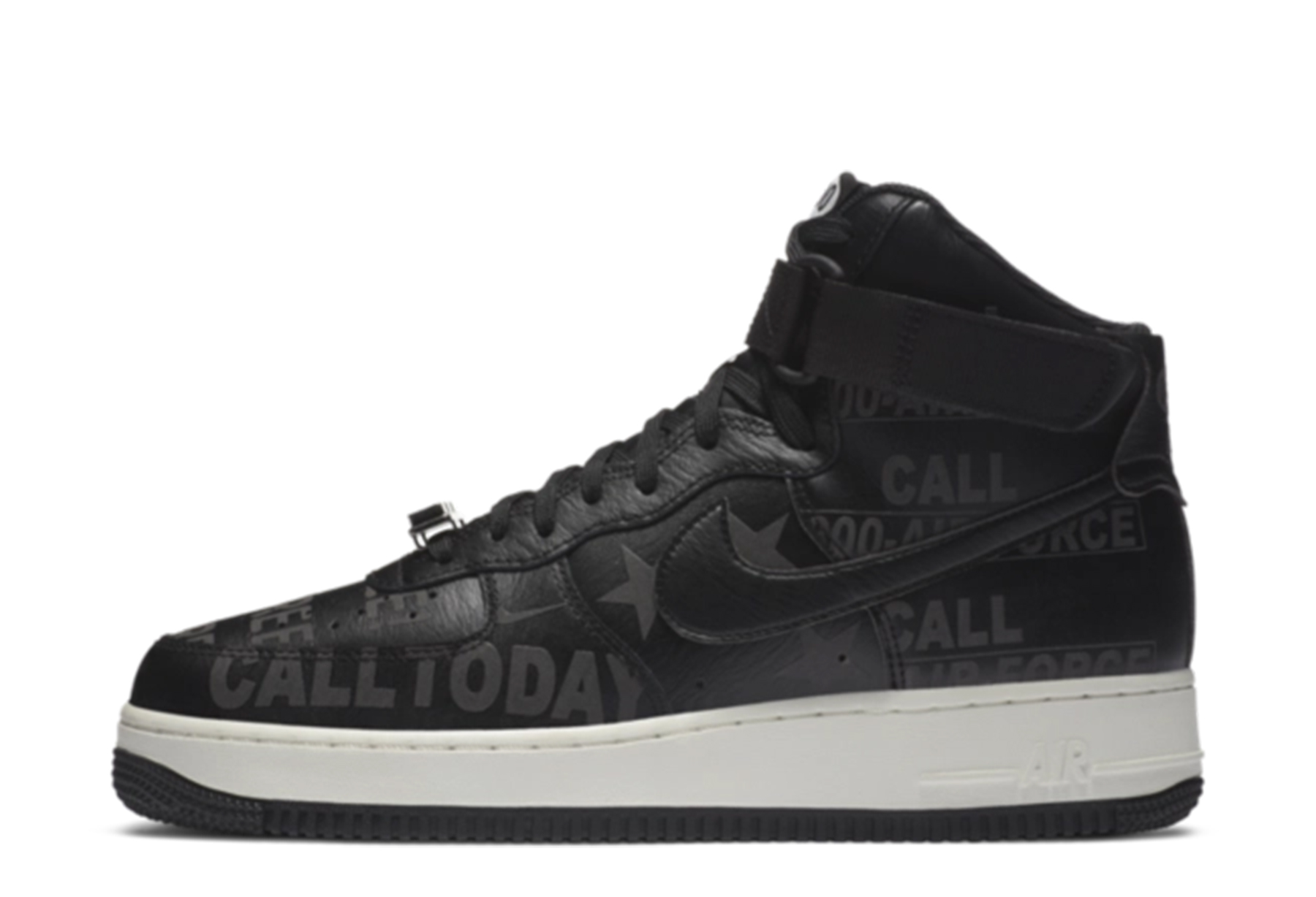 Nike Air Force 1 High 'Toll Free' (2020) Black/Black/Sail/Vast Grey sneaker – authenticated on KLEKT
