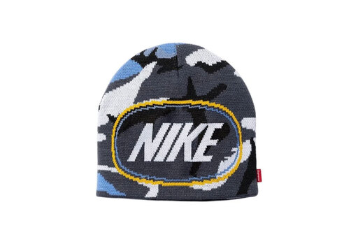 Supreme x Nike Oval Beanie 'Blue Camo' (FW26)