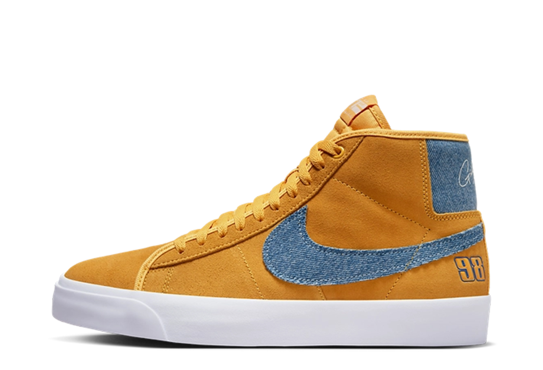 Nike Zoom Blazer Mid Pro GT 'University Gold' (2023) University Gold/University Gold/White/Game Royal sneaker – authenticated on KLEKT