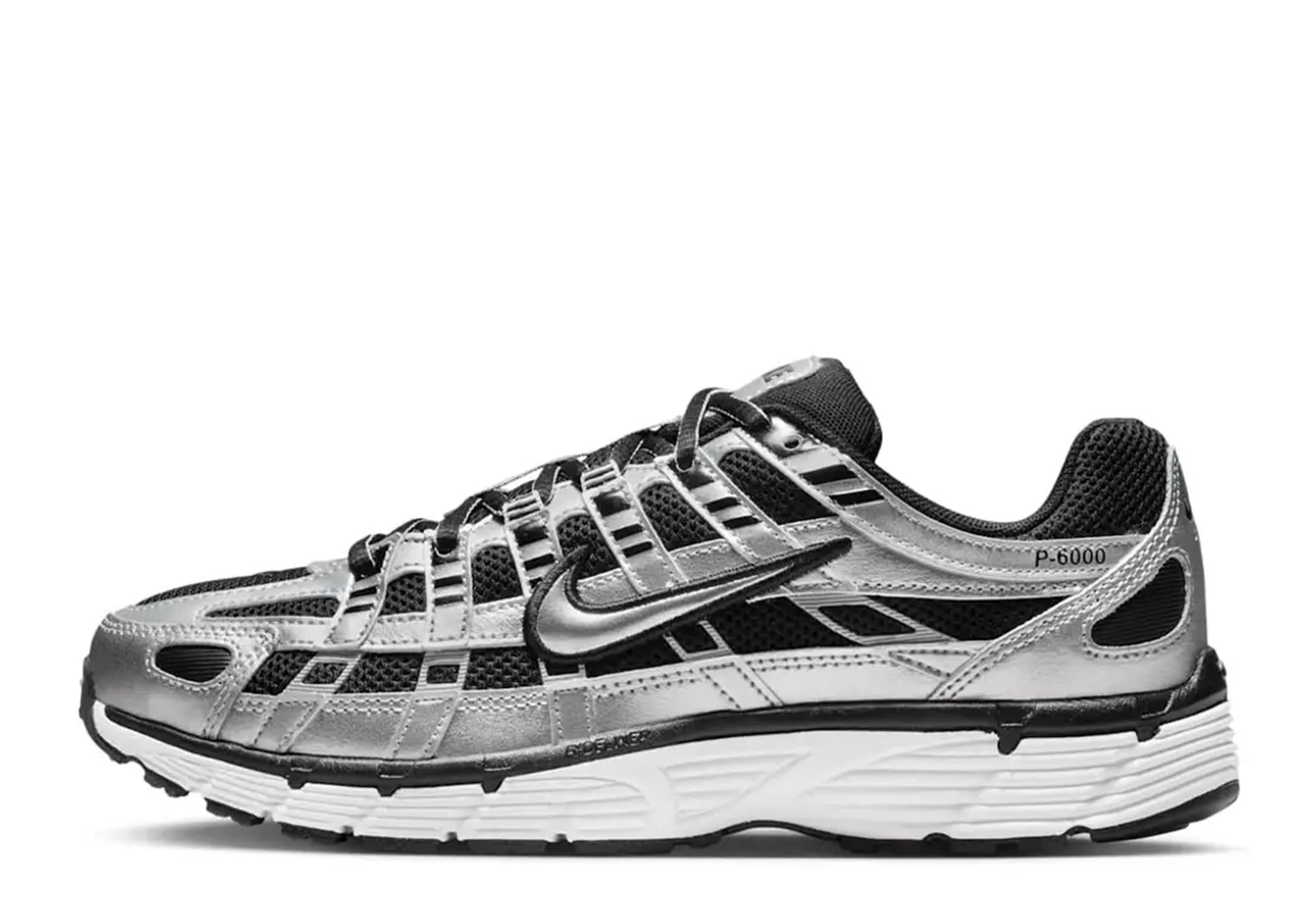 Nike P-6000 'Metallic Silver Black White' (2025) SILVER sneaker – authenticated on KLEKT