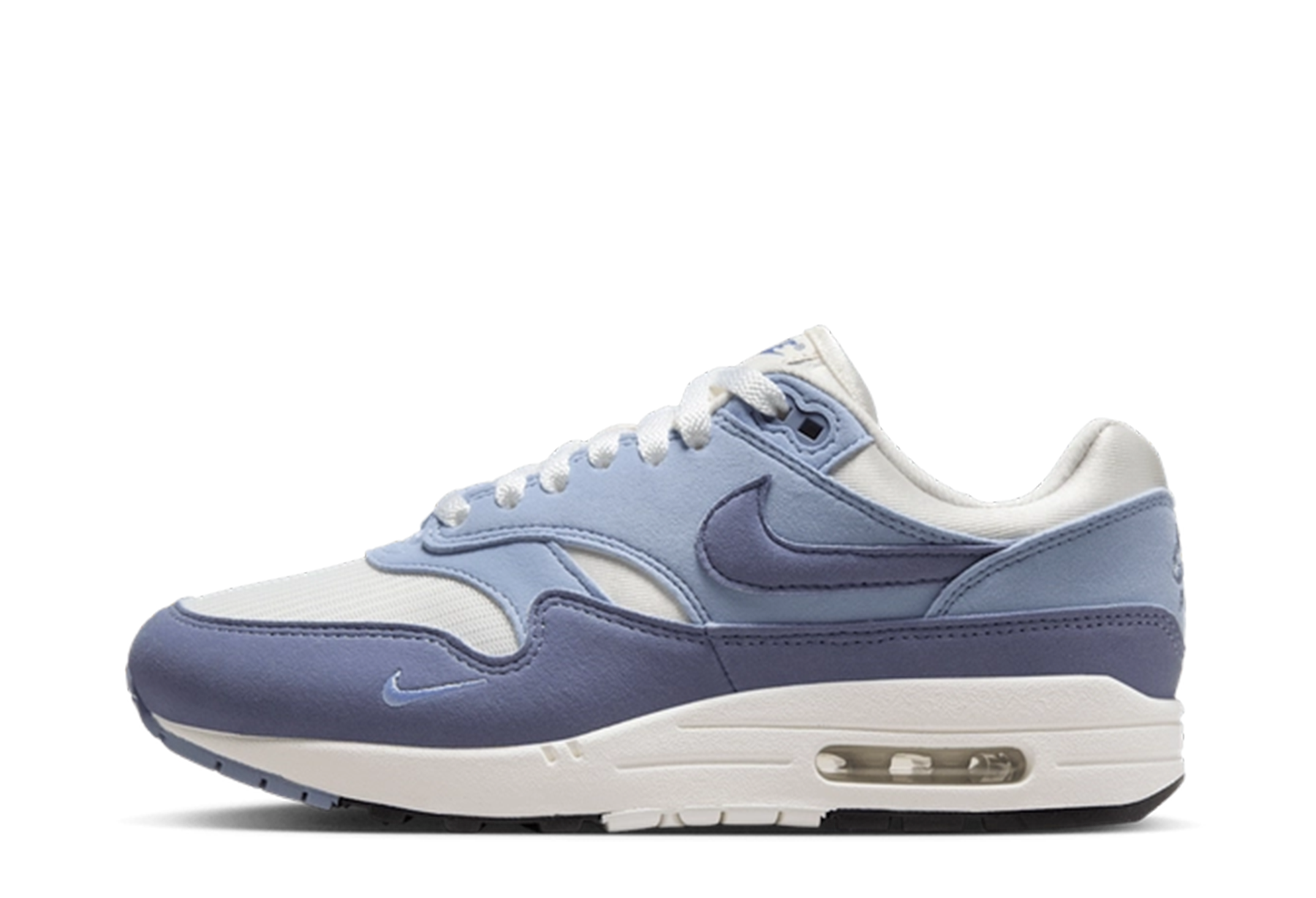 Nike Air Max 1 '87 Textile 'Ashen Slate' (2025) Sail/Light Armory Blue/Black/Ashen Slate sneaker – authenticated on KLEKT
