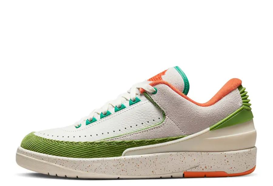 Air Jordan x TITAN 2 Low Green Orange White (2022) LOW GREEN/ORANGE/WHITE sneaker – authenticated on KLEKT