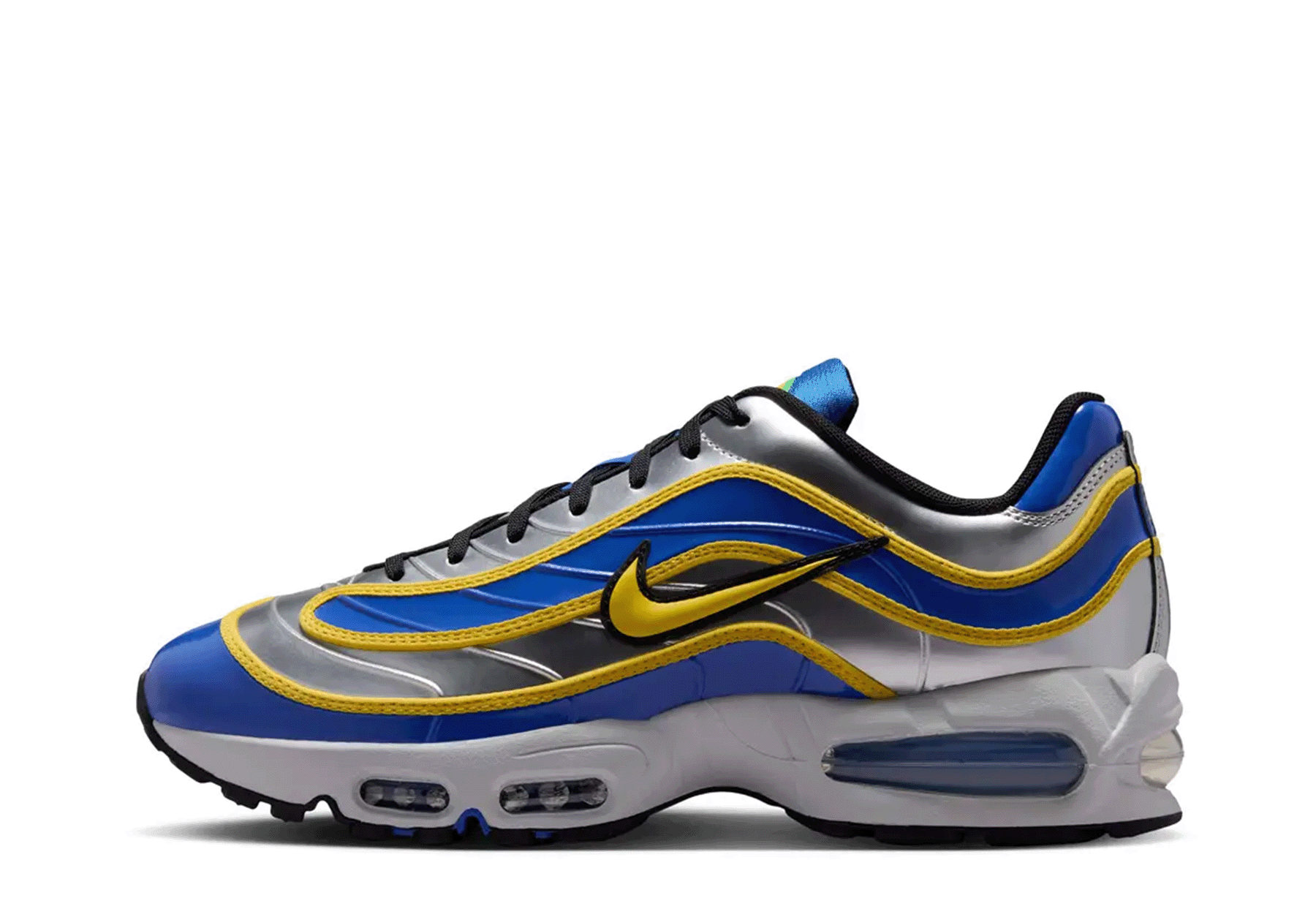 Nike Air Max Joga Bonito 'R9' (2026) Metallic Silver/Varsity Maize/Varsity Royal/Black sneaker – authenticated on KLEKT