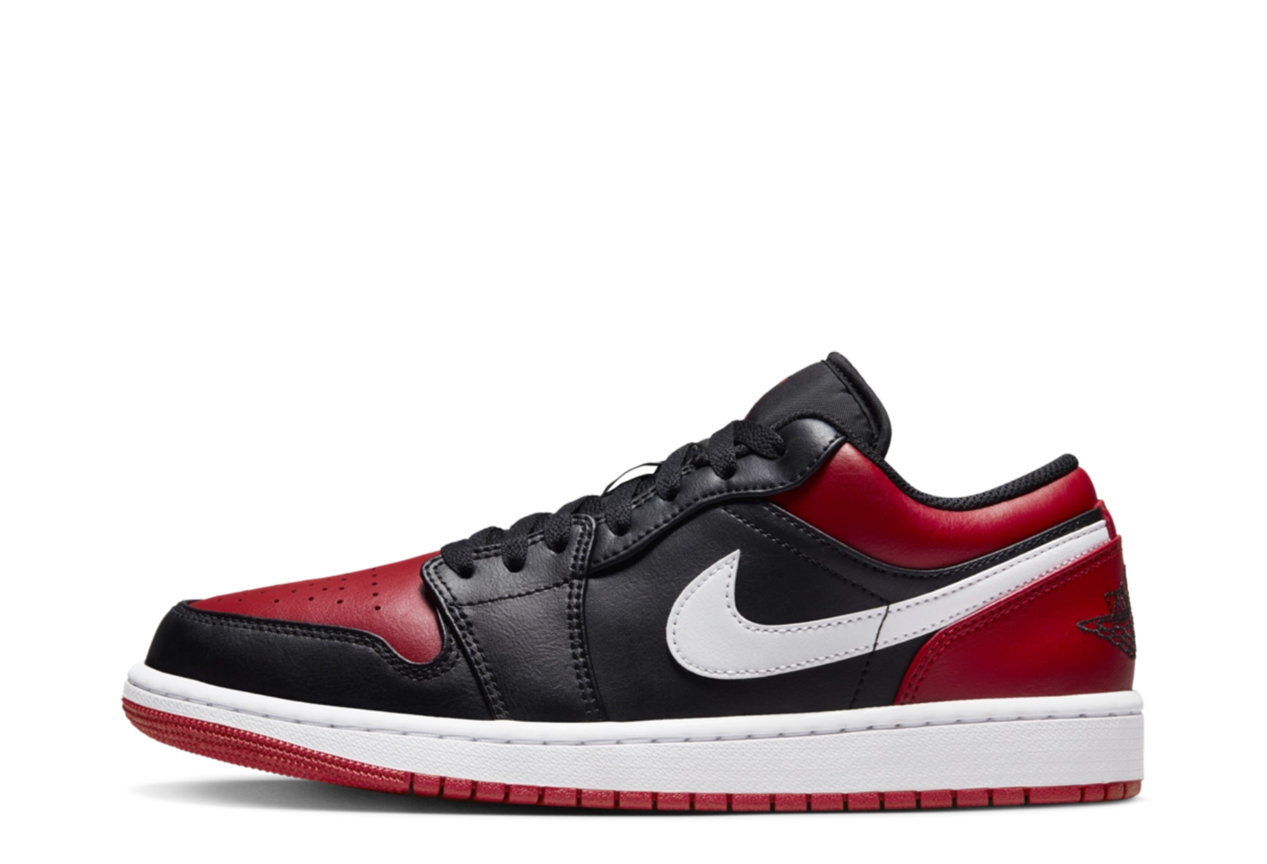 Air Jordan 1 Low 'Alternate Bred Toe' (2023) Black/White/Gym Red sneaker – authenticated on KLEKT