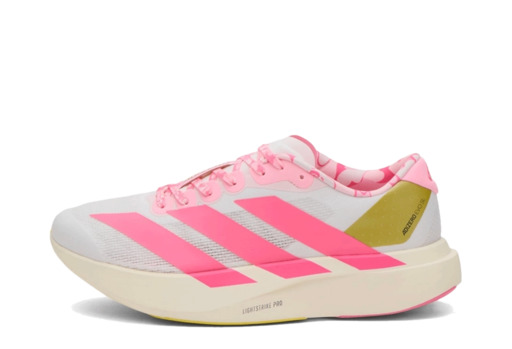 adidas x BAPE Adizero Evo SL in mismatched blue and pink with camo detailing