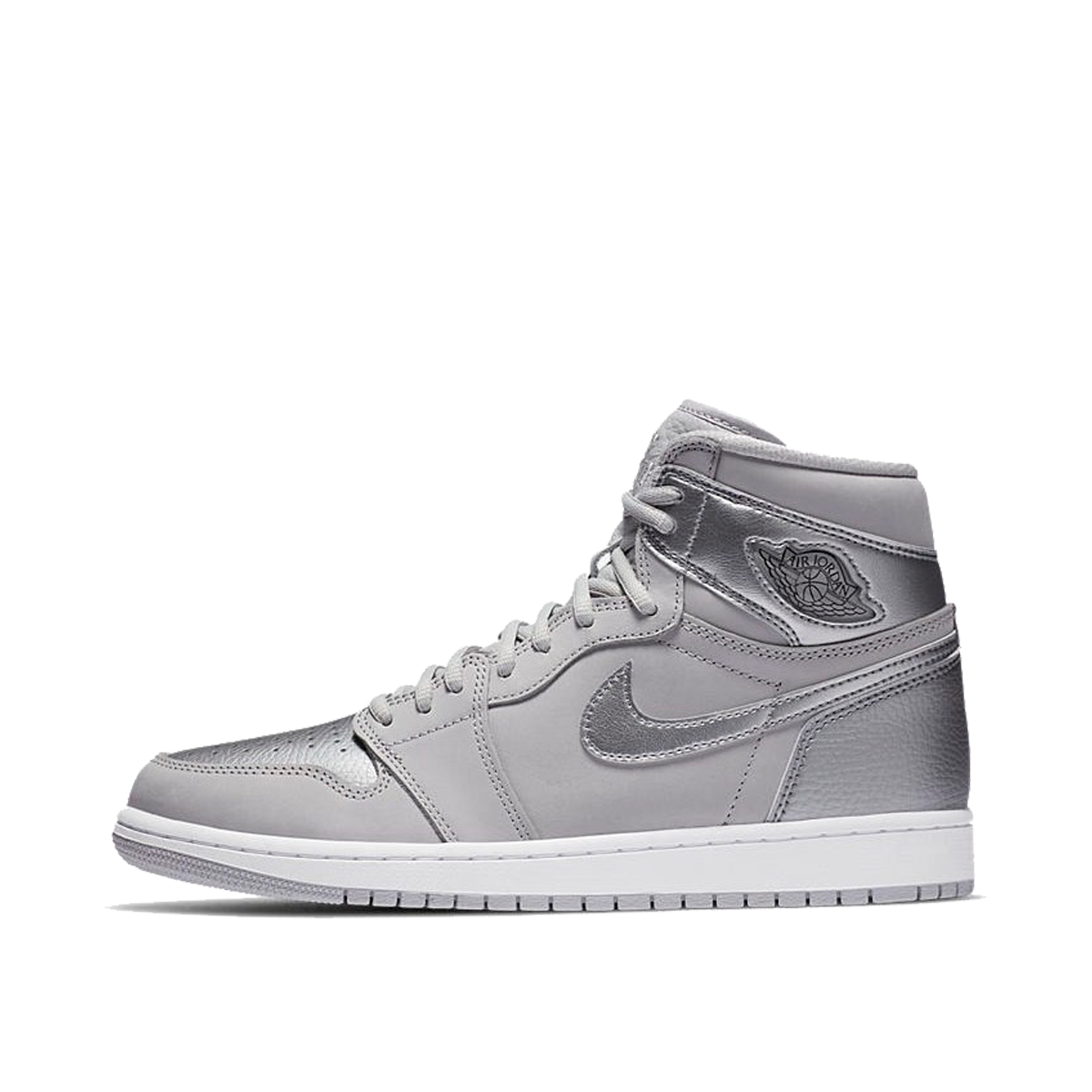 Air Jordan 1 Retro High CO.JP Metallic Silver (GS) (2020) NEUTRAL GREY/METALLIC SILVER/WHITE sneaker – authenticated on KLEKT