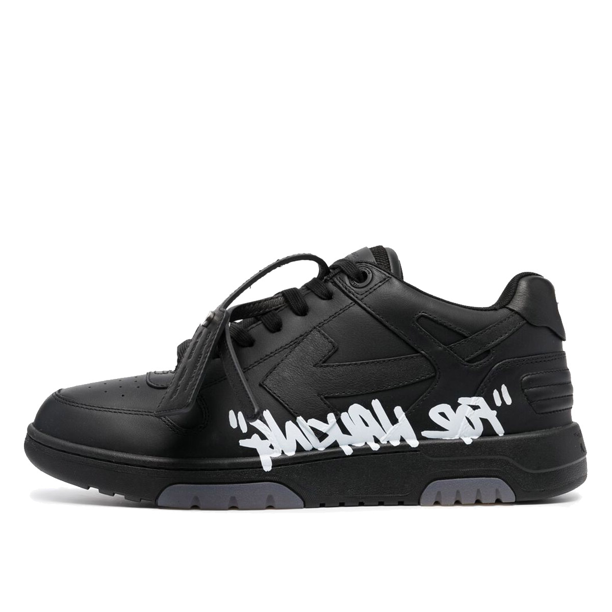 Off White Out Of Office OOO Low Top Sneaker 'For Walking' Triple Black (2021) BLACK/WHITE sneaker – authenticated on KLEKT