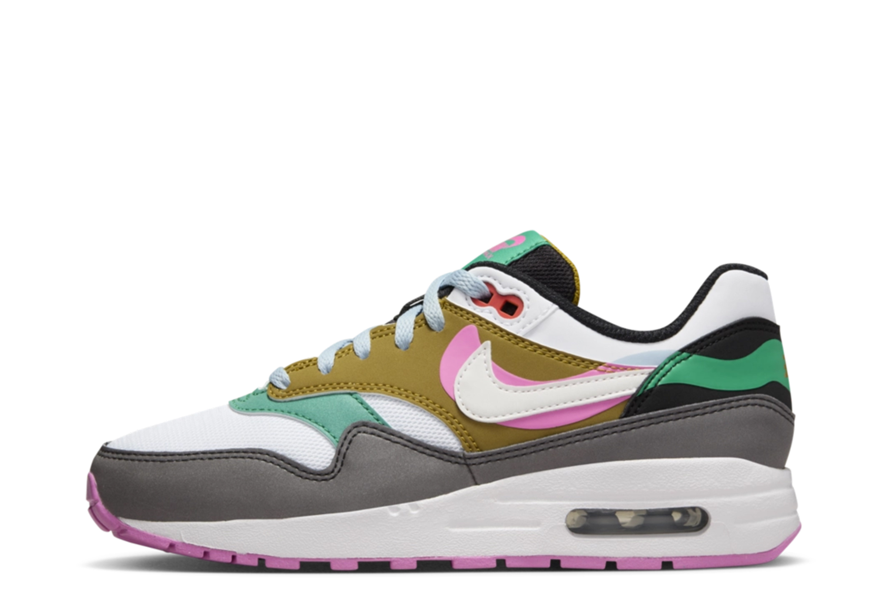 Nike Air Max 1 GS 'Multi-Color Layers' (2024) White/Green/Pink/Grey sneaker – authenticated on KLEKT
