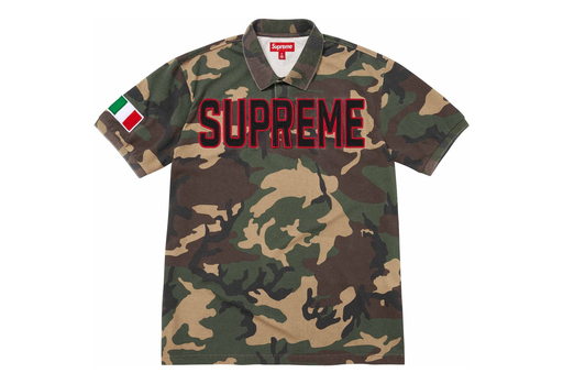 Supreme Twill Appliqué Polo 'Black' (FW25) | Supreme | KLEKT