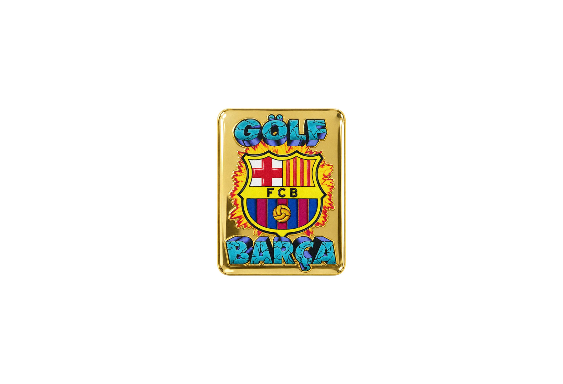 GOLF WANG FC Barcelona x Nike x GOLF WANG Quake Enamel Pin (FW26) YELLOW sneaker – authenticated on KLEKT