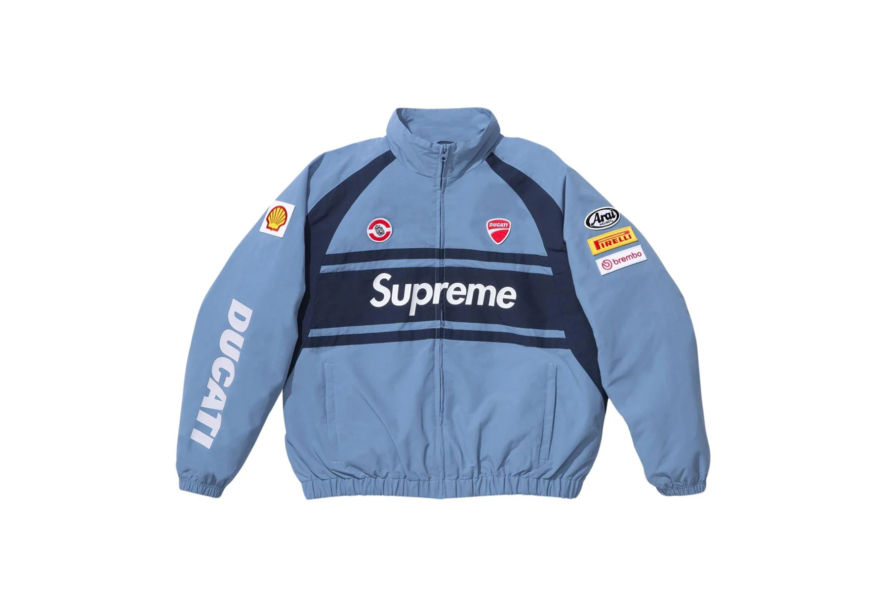 Supreme x Ducati Track Jacket Light Blue (SS24) LIGHT BLUE sneaker – authenticated on KLEKT