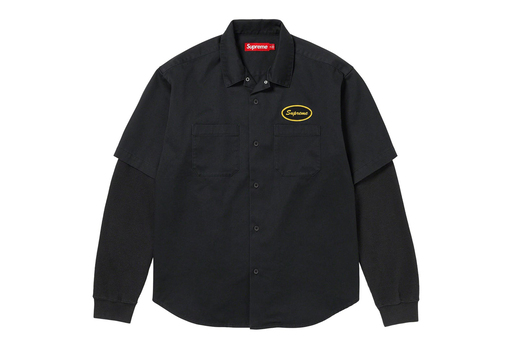 Supreme Thermal Sleeve Work Shirt Black (FW23)