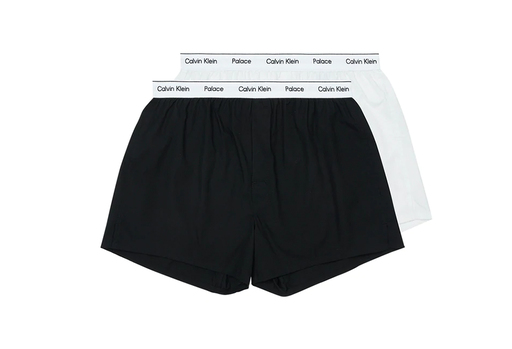 Palace x CK1 Woven Boxers 2pk Classic White/Black (SS22)