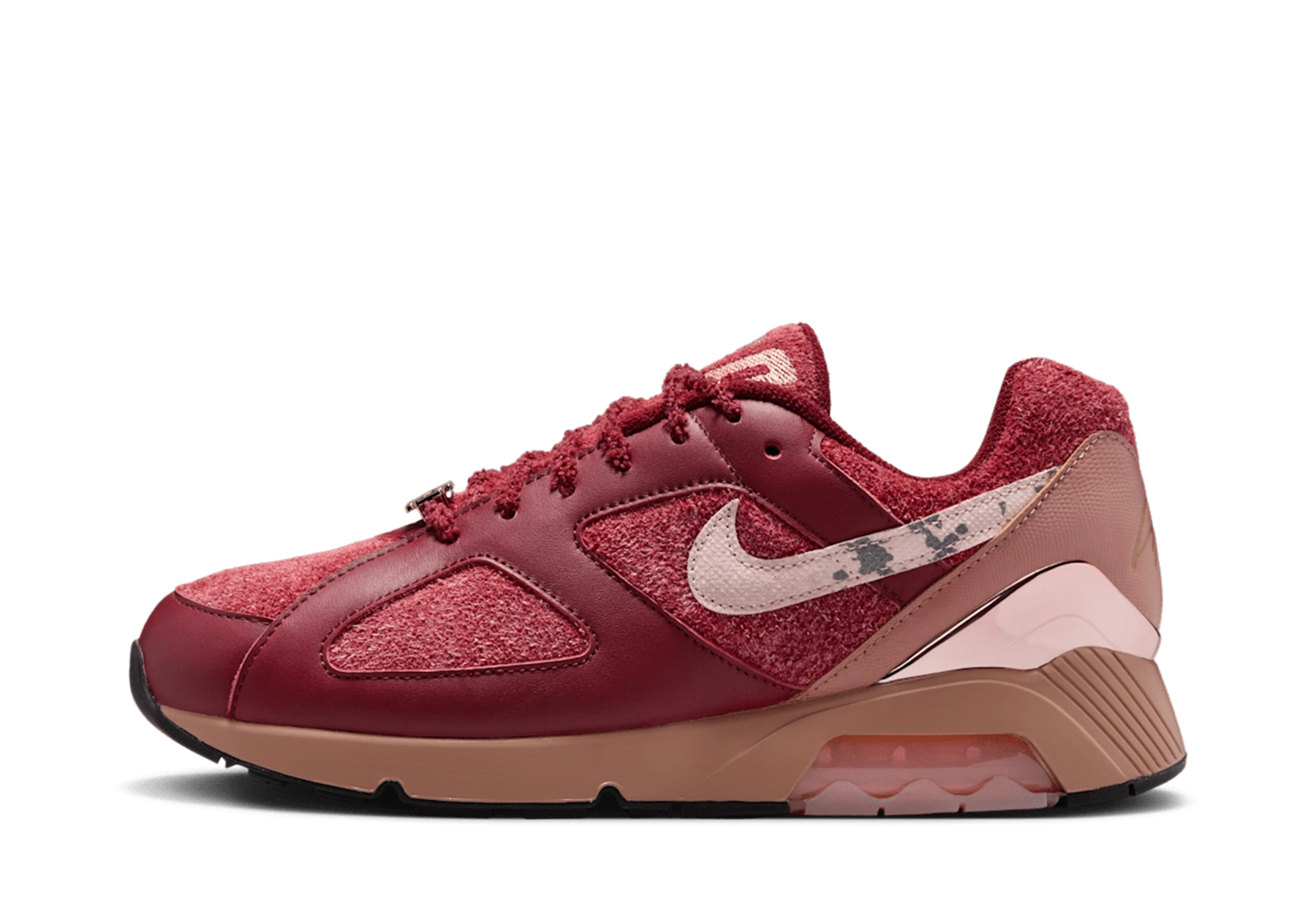Nike x Apron Records Air 180 'Bloodline' (2025) Team Red/Fossil Rose/Pink Oxford sneaker – authenticated on KLEKT