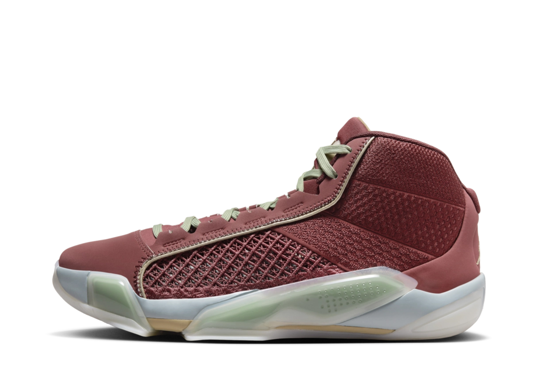Air Jordan 38 'Chinese New Year 2024' (2024) Cedar/Metallic Gold Grain/Light Pumice/Sail/Oil Green/Dark Team Red sneaker – authenticated on KLEKT