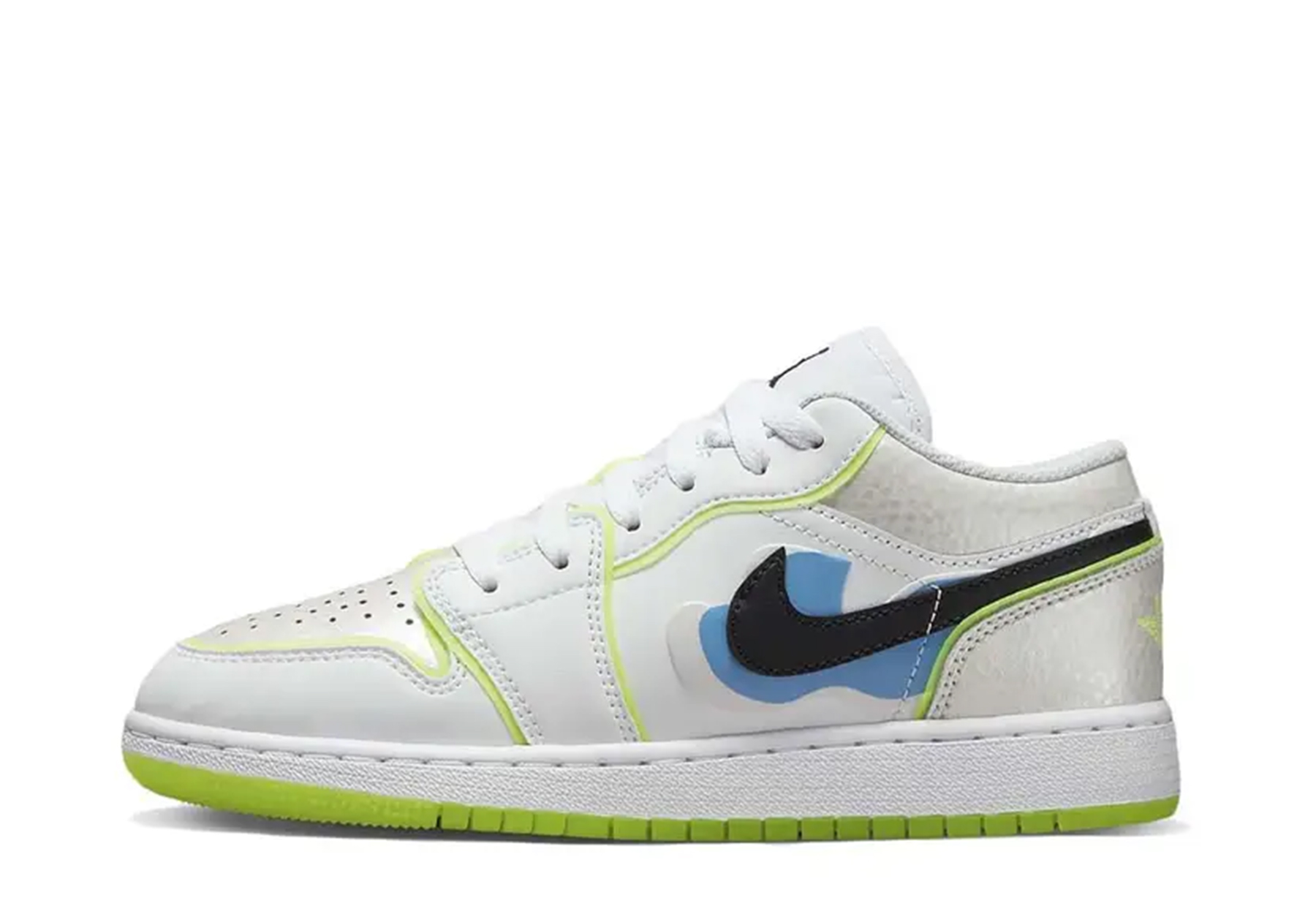 Air Jordan 1 Low GS Warped Swoosh (2023) WHITE/GREEN sneaker – authenticated on KLEKT