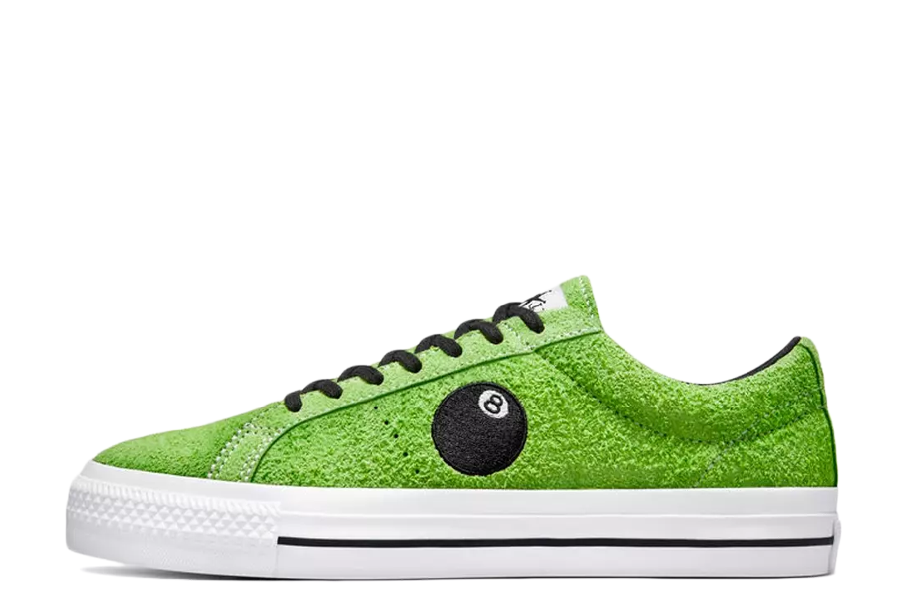 Converse x Stüssy Pro 8-Ball One Star 'Green Flash' (2022) GREEN FLASH/WHITE/BLACK sneaker – authenticated on KLEKT