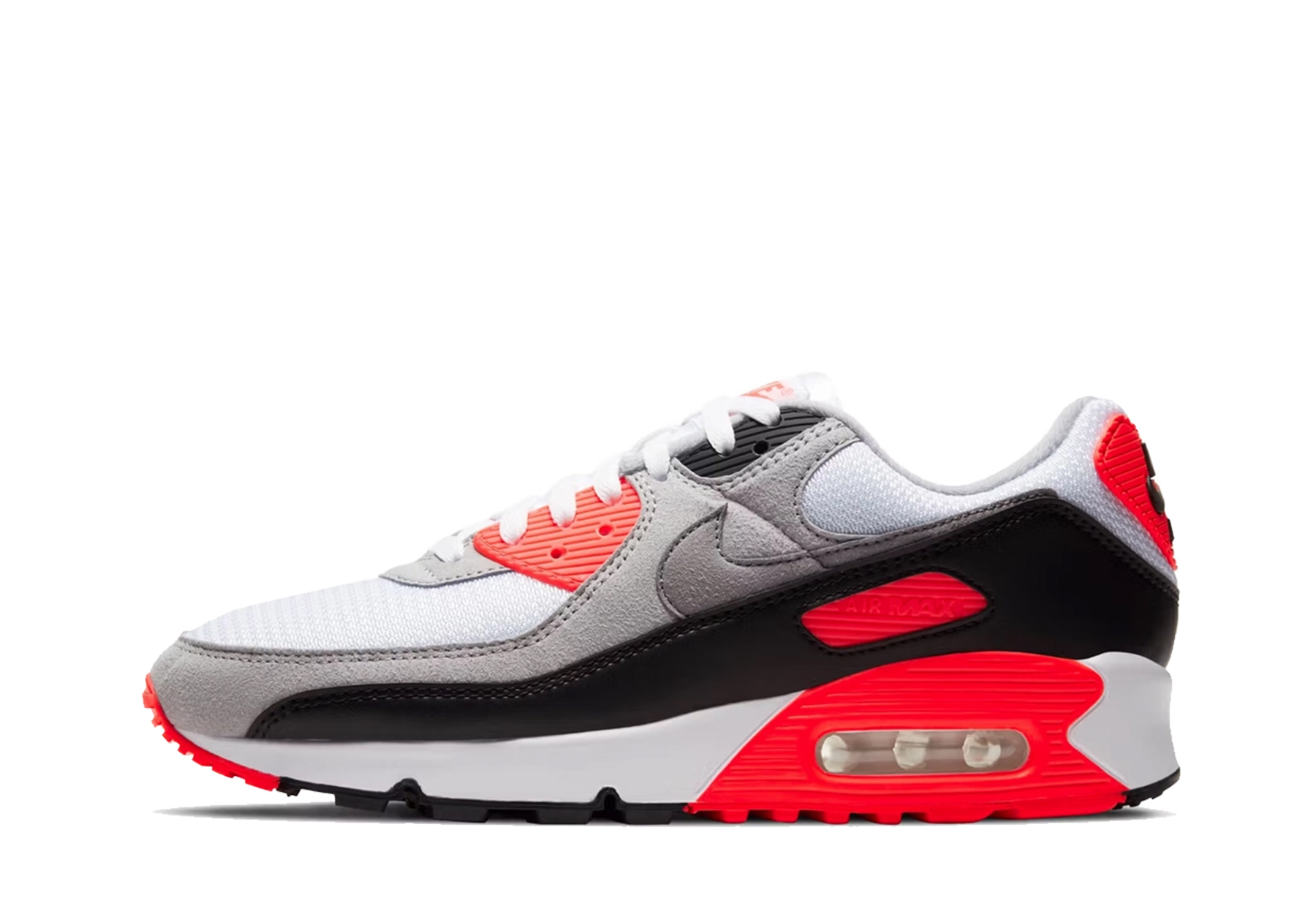 Nike Air Max 90 'Infrared 3M' (2026) White/Particle Grey/Light Smoke Grey/Black/Infrared 23 sneaker – authenticated on KLEKT