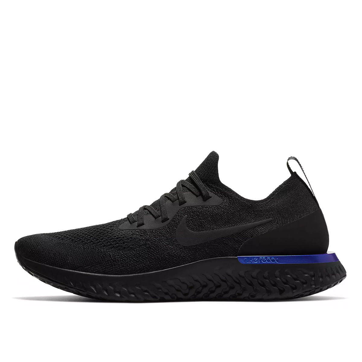 Nike Epic React Flyknit  Black/Racer Blue sneaker – authenticated on KLEKT