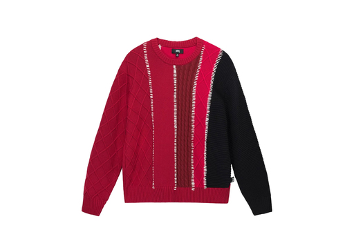 Stussy Patchwork Sweater Rose (FW22)