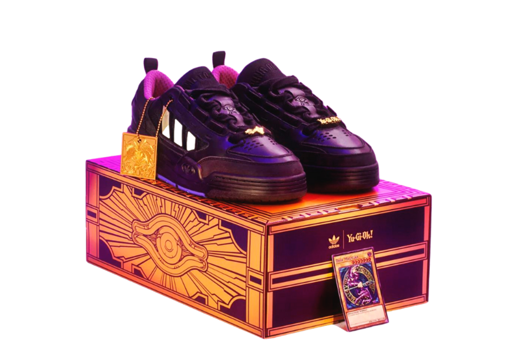 Adidas x Yu-Gi-Oh! ADI2000 Yugi's World (with Sealed Dark Magician Promo Card) (2023) Core Black/Core Black/Purple Rush sneaker – authenticated on KLEKT