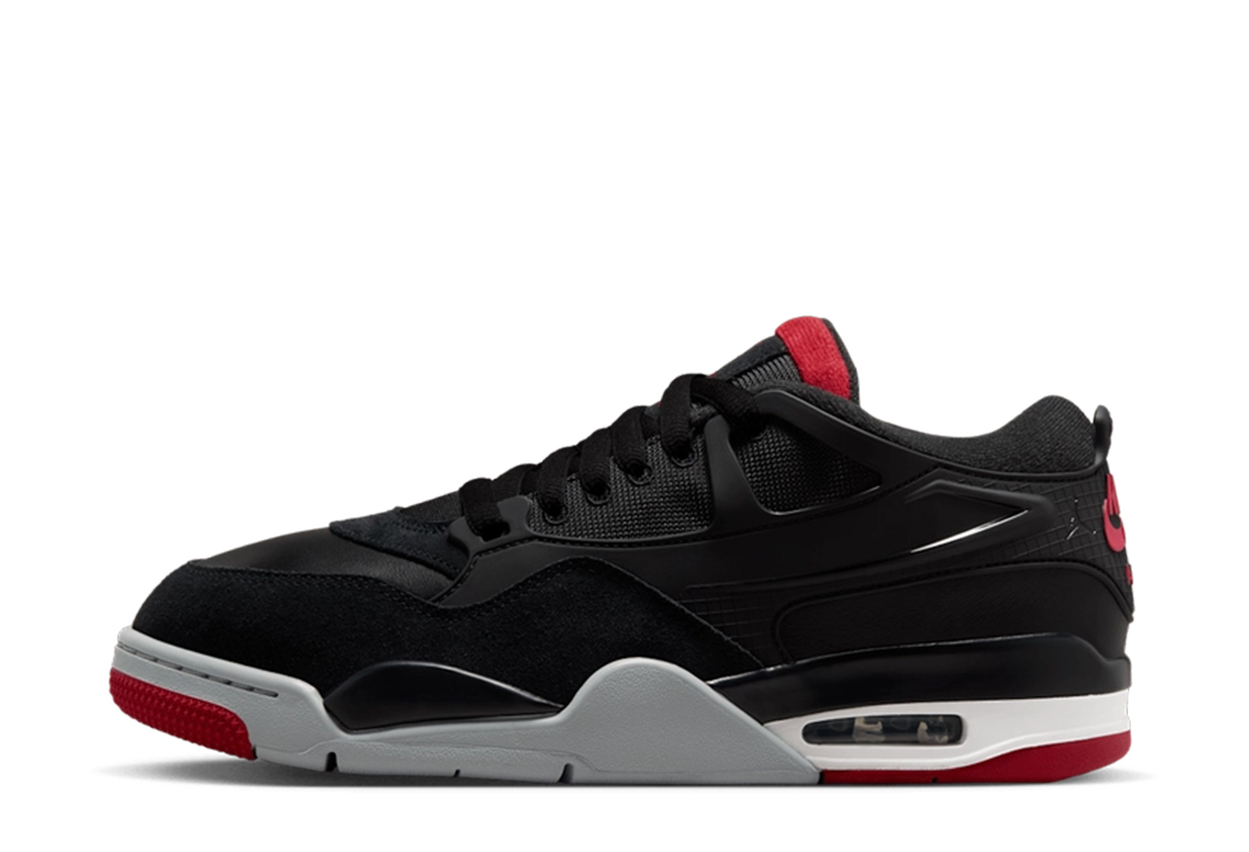 Air Jordan 4 RM 'Bred' (2025) Black/Varsity Red/Wolf Grey/White sneaker – authenticated on KLEKT