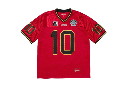 Supreme Find Good Football Jersey 'Red' (SS26) – authenticated on KLEKT