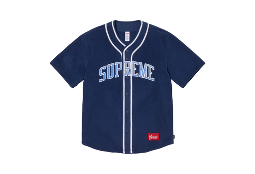 Supreme Polartec Baseball Jersey 'Black' (FW24) | Supreme | KLEKT