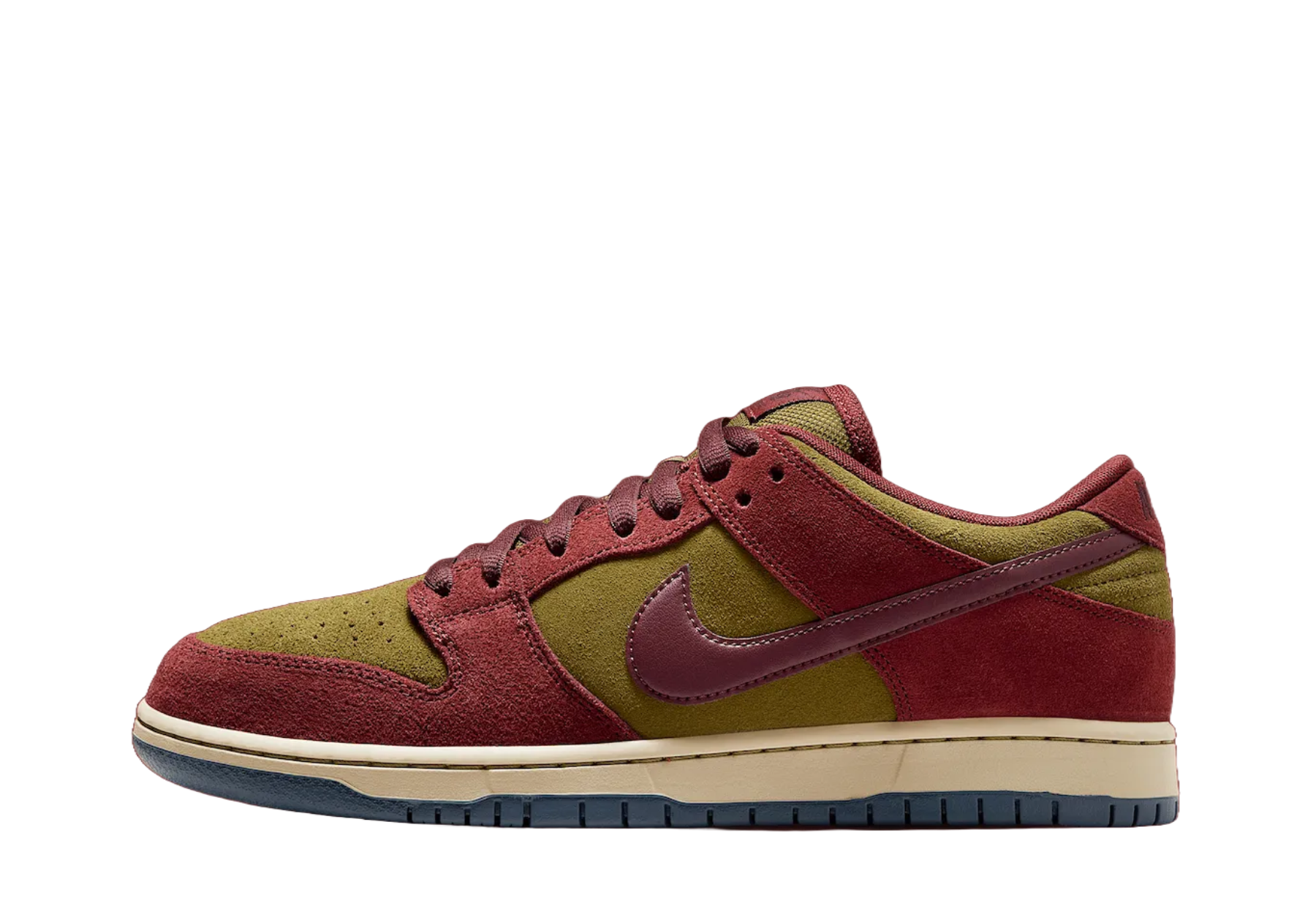 Nike SB Dunk Low (2025) Dark Team Red/Olive Flak-Parachute Beige-Burgundy Crush sneaker – authenticated on KLEKT