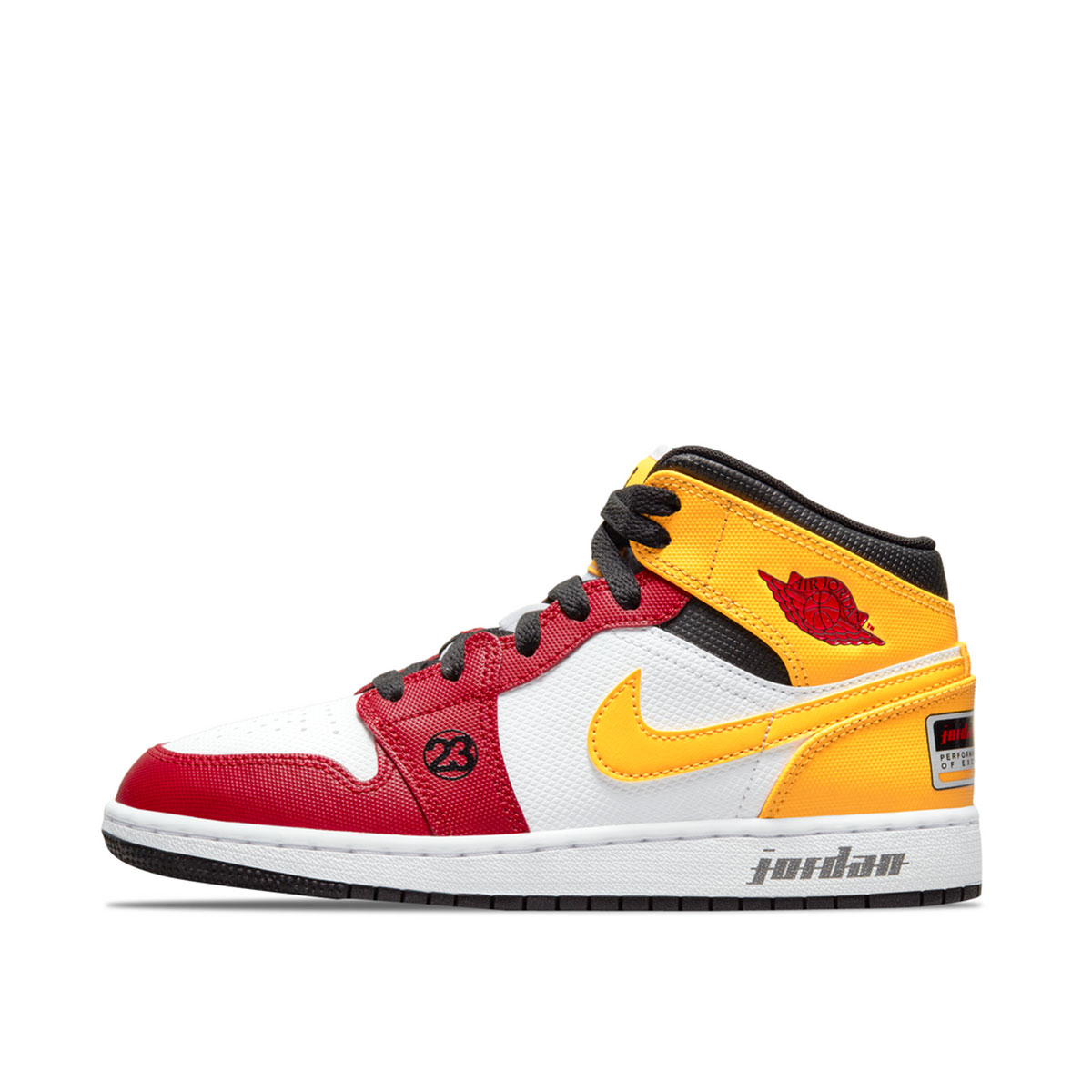 Air Jordan 1 Mid SE Motorsports (GS) (2022) WHITE/VARSITY RED/YELLOW sneaker – authenticated on KLEKT