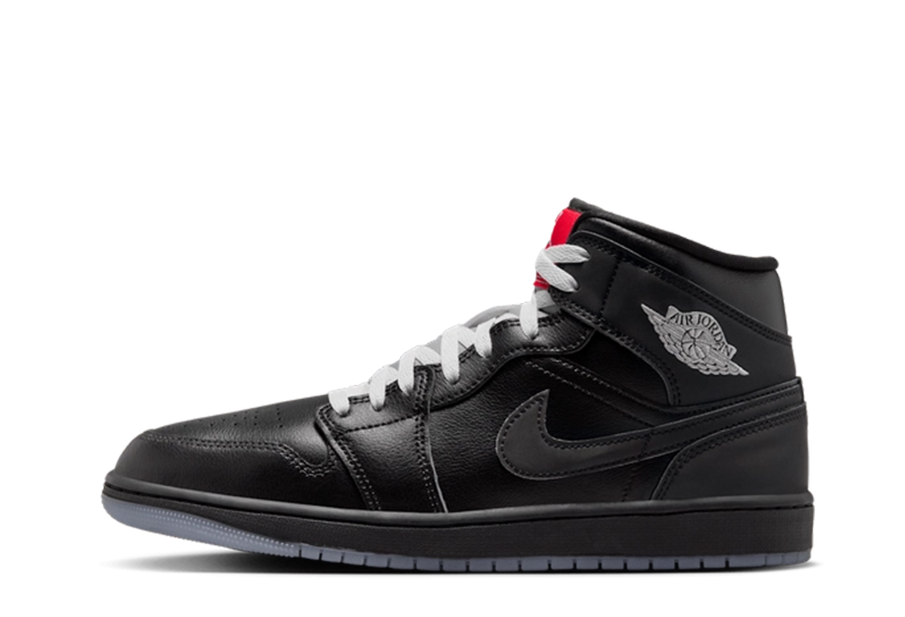 Air Jordan 1 Mid SE 'Black Metallic' (2025) Black/Silver Metallic/University Red sneaker – authenticated on KLEKT
