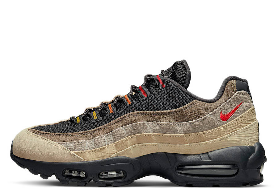 Nike Air Max 95 Topographic (2022) Off Noir/University Red-Rattan-Limestone sneaker – authenticated on KLEKT