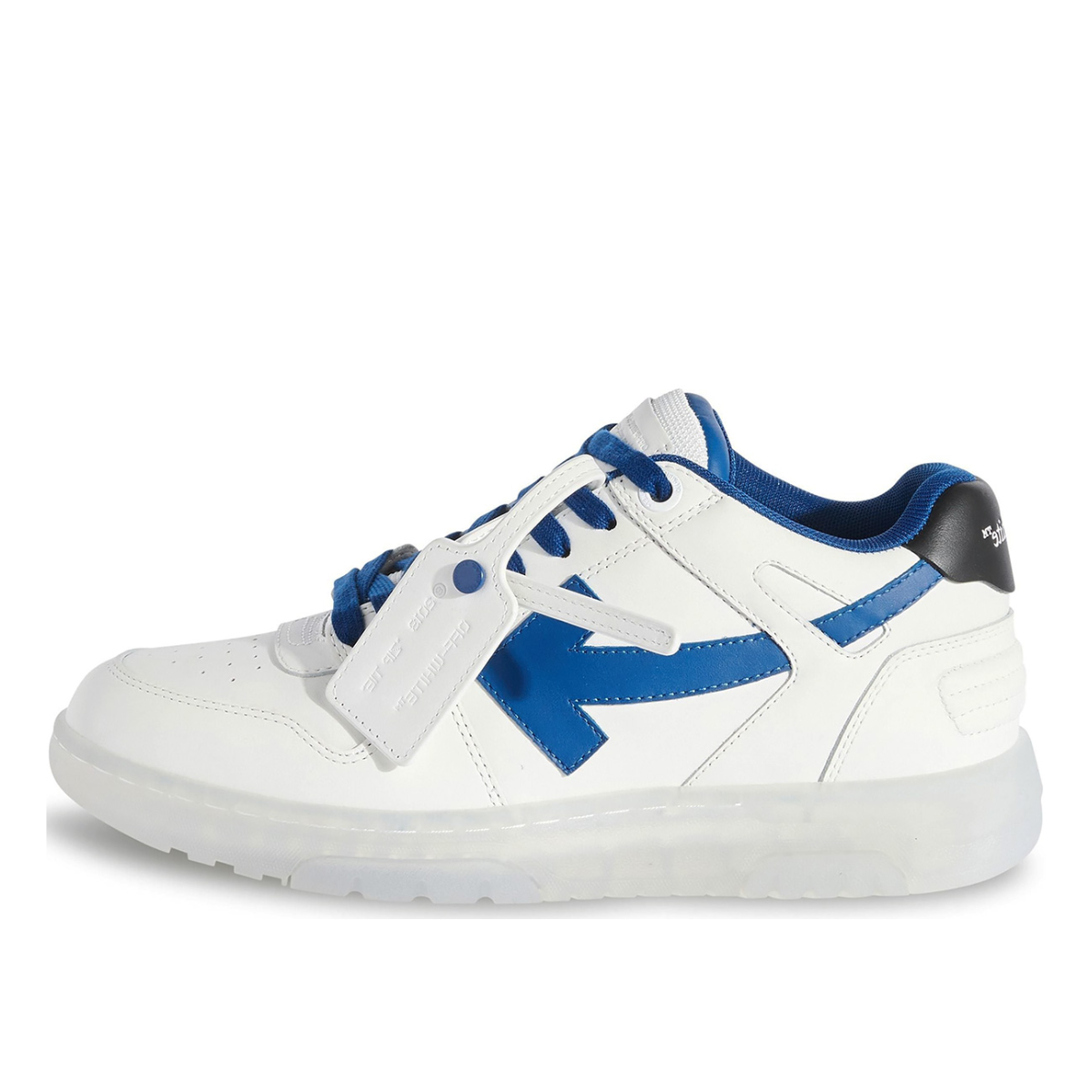 Off White Out Of Office OOO Leather Low Tops 'White Navy Blue' (2024) sneaker – authenticated on KLEKT