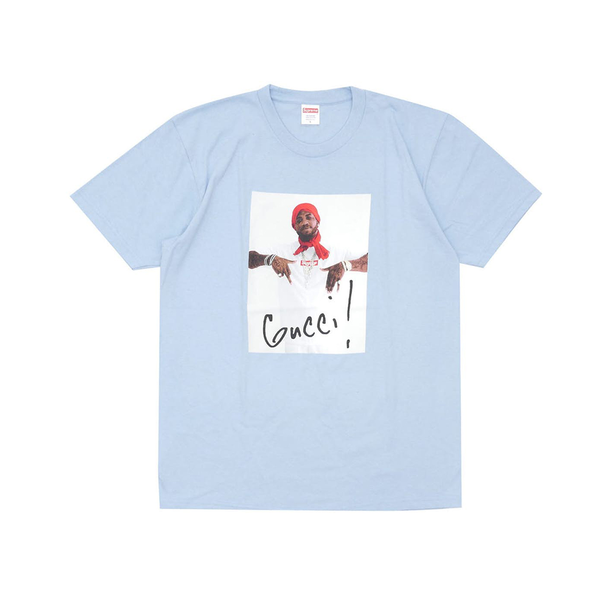 Supreme Gucci Mane T-Shirt Tee Light Blue (FW16) sneaker – authenticated on KLEKT