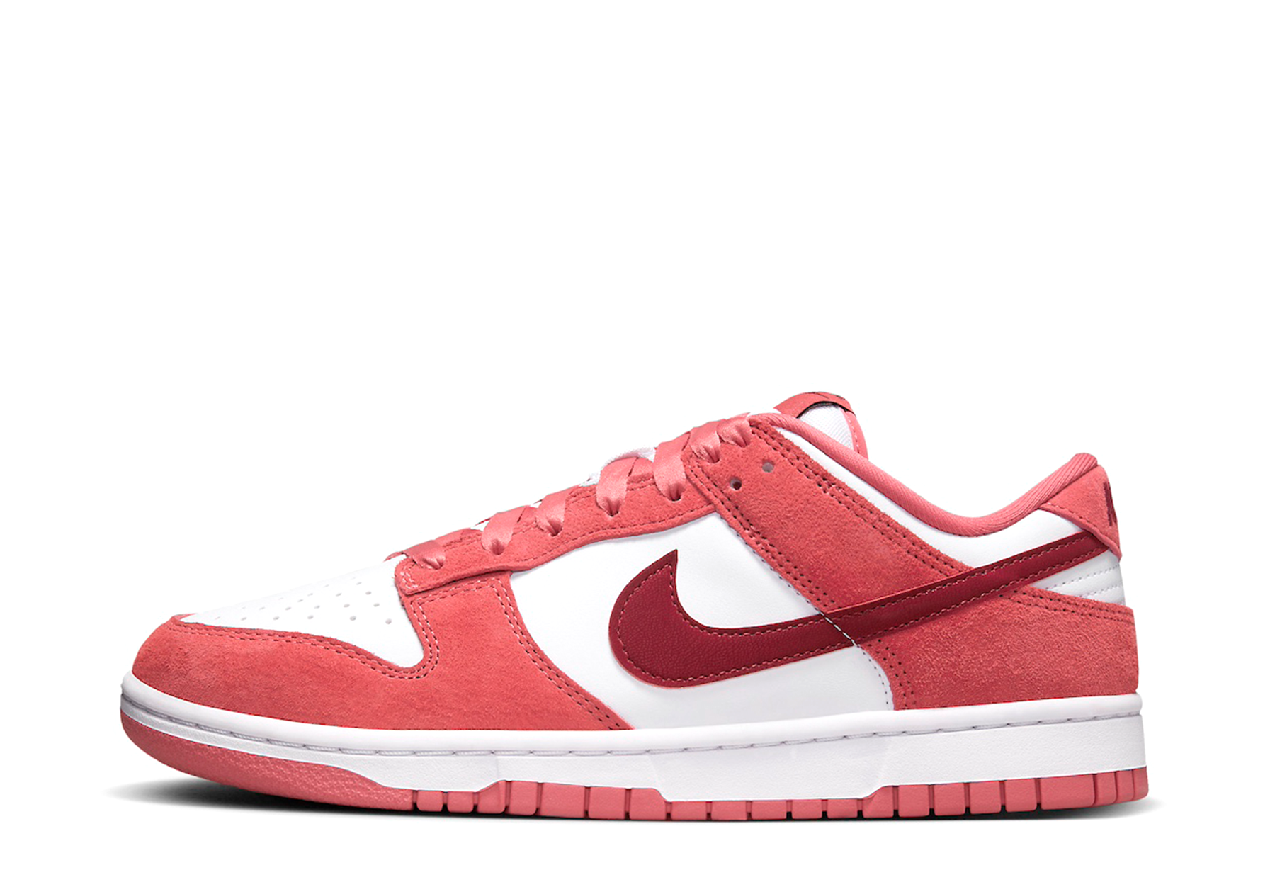 Nike Dunk Low WMNS 'Valentine’s Day' (2024) White/Team Red-Adobe-Dragon Red sneaker – authenticated on KLEKT