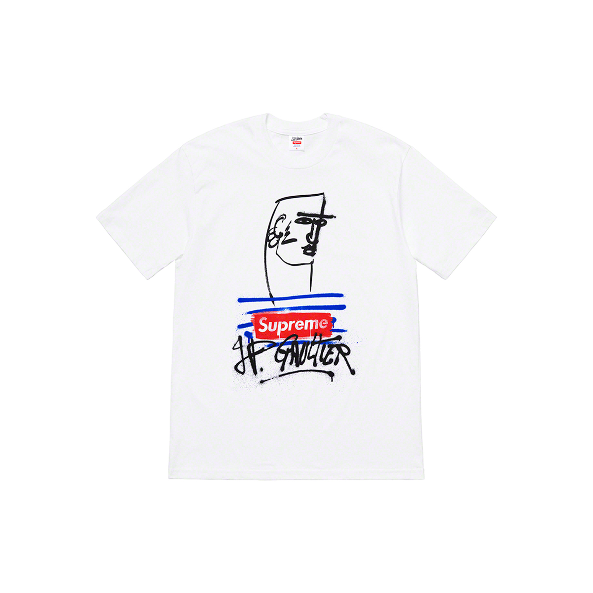 Supreme x Jean Paul Gaultier T-Shirt JPG Tee White (SS19) sneaker – authenticated on KLEKT