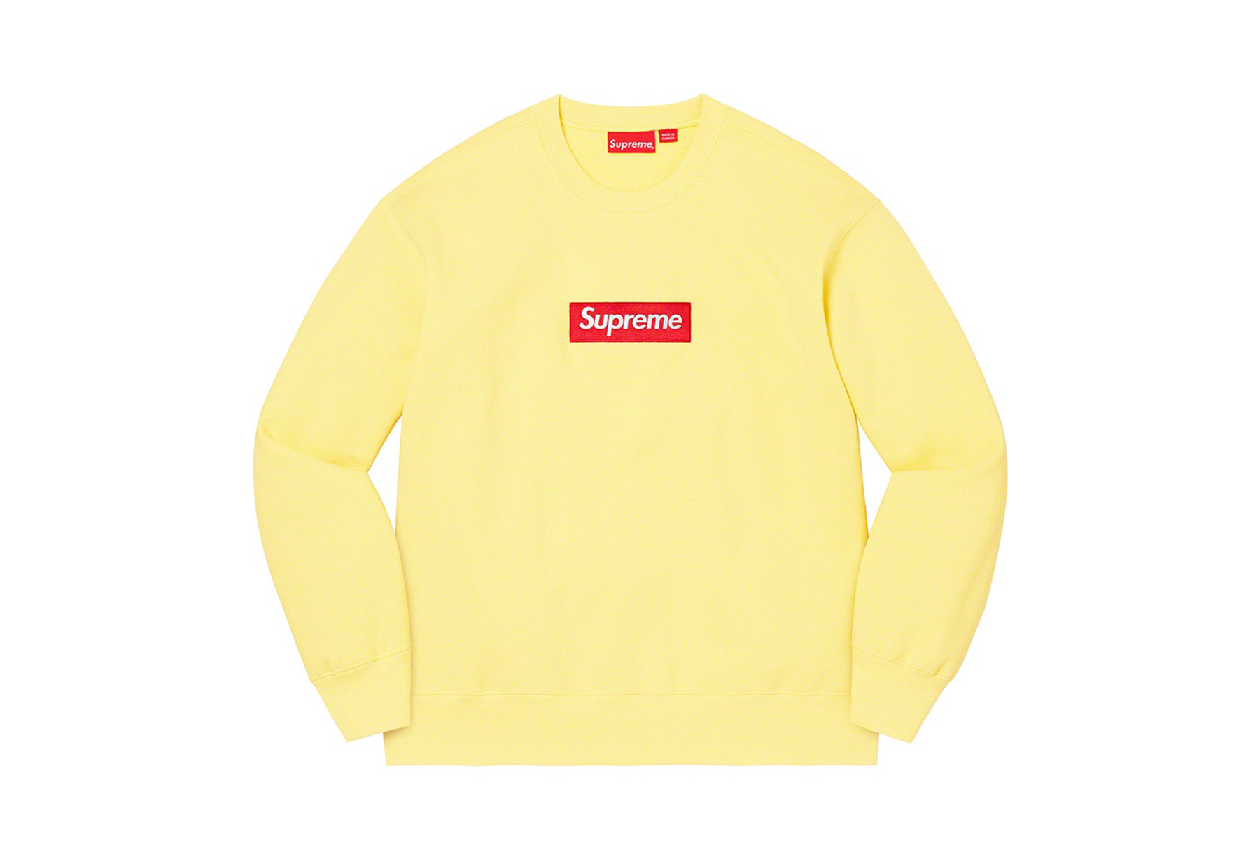 Supreme Box Logo Crewneck Yellow (2022) YELLOW sneaker – authenticated on KLEKT