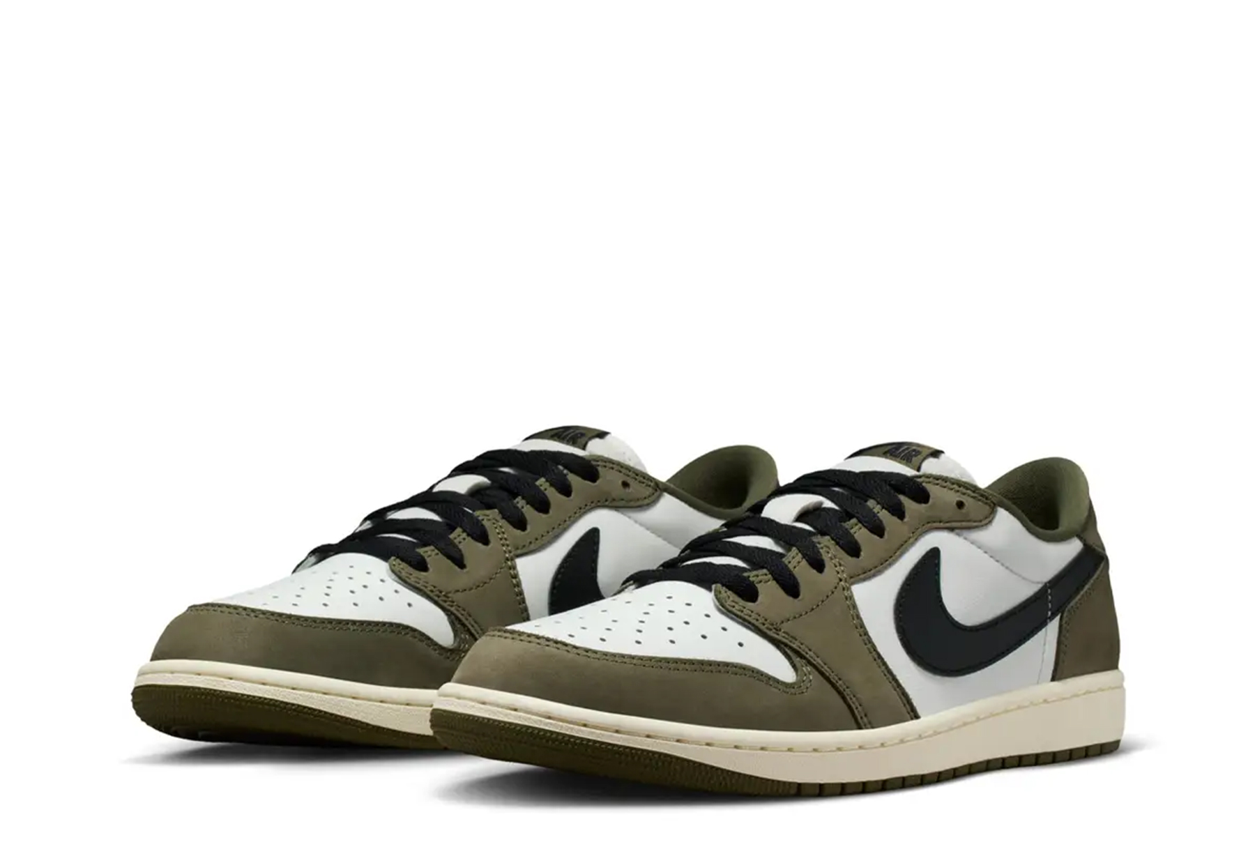 Air Jordan 1 Low OG 'Medium Olive' (2026) Medium Olive/Black/Summit White/Sail sneaker – authenticated on KLEKT