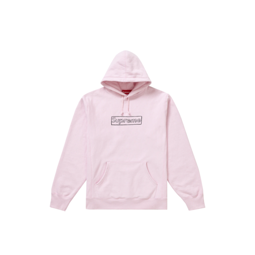 Supreme x KAWS Chalk Logo Hooded Sweatshirt Light Pink (SS21)